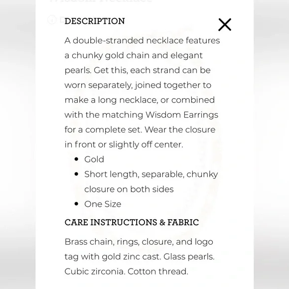 CAbi Gold and Silver Layered Necklace - Picture 4 of 4